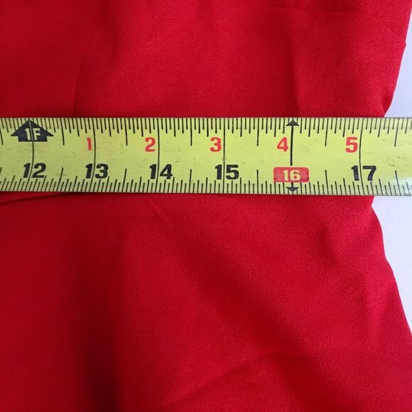 Pretty Little Thing Red Short Sleeve Tiered Skater Dress Women Size 16 NEW - Picture 10 of 12